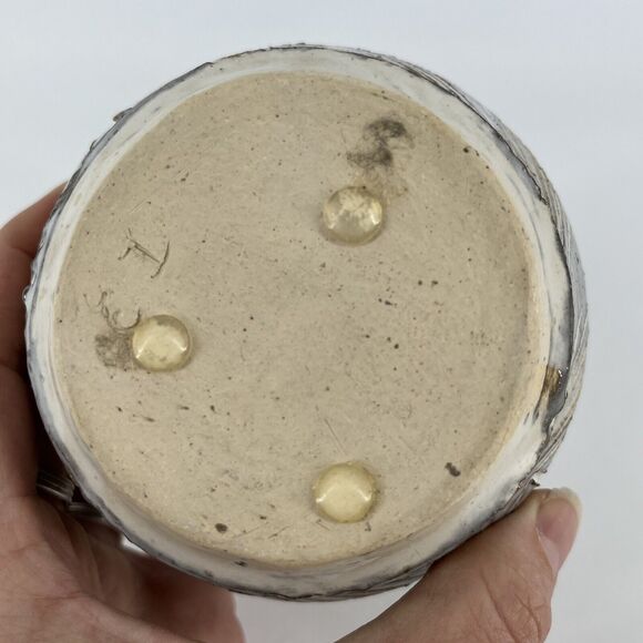 Vintage Stoneware Ceramic Studio Art Pottery Glazed Carved Bud Vase Signed - Picture 10 of 14